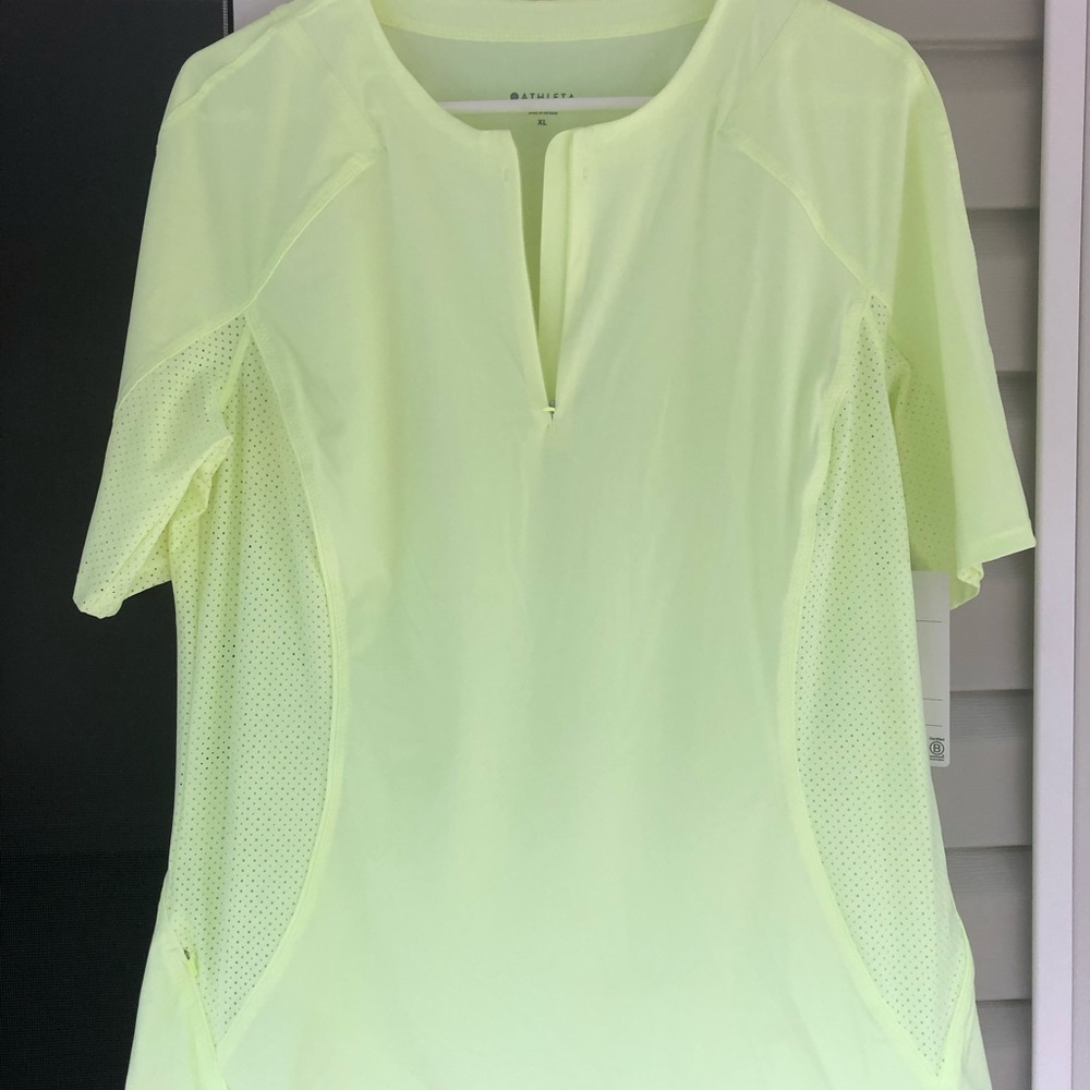 Athleta Women’s Rashguard (Sun shirt), brand new with tags, chartreuse color, XL